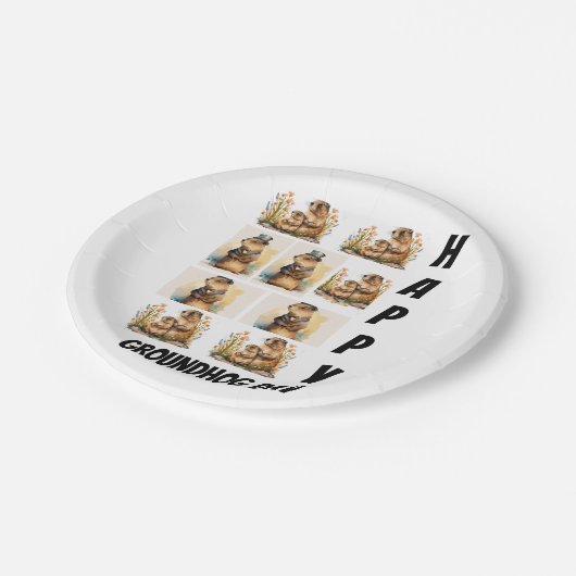 Aangepaste gematigde aardhog Dag 9 Fotocollage Papieren Bordje (Gekanteld)