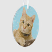 Aangepaste gember tabby kat foto ornament (voorkant)
