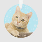 Aangepaste gember tabby kat foto ornament (voorkant)