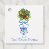 Aangepaste gemberpot-topiary, Chinoiserie Bedankjes Labels (Voorkant)