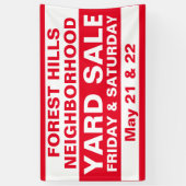 Aangepaste gemeenschap buurt verkoop werf spandoek (Verticaal)