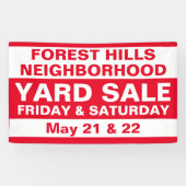 Aangepaste gemeenschap buurt verkoop werf spandoek (Horizontaal)