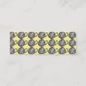 Aangepaste gemengde kleurpatronen, brei- en haakwe mini visitekaartje (Achterkant)