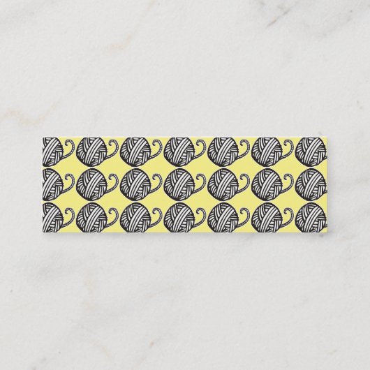 Aangepaste gemengde kleurpatronen, brei- en haakwe mini visitekaartje (Achterkant)