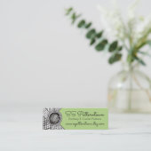 Aangepaste gemengde kleurpatronen, brei- en haakwe mini visitekaartje (Staand voorkant)