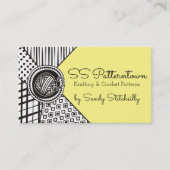 Aangepaste gemengde kleurpatronen, brei- en haakwe visitekaartje (Voorkant)