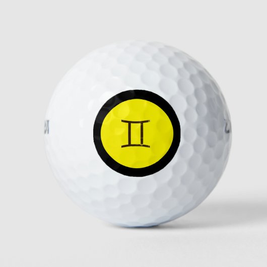 Aangepaste Gemini Zodiac Sign Golfballen (Voorkant)