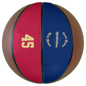 Aangepaste gemonogrammeerde team club speler naam  basketbal (Verticaal)