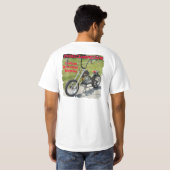 Aangepaste gemotoriseerde fietsen met afbeelding t-shirt (Achterkant volledig)