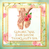 Aangepaste Generic Nail Hair Salon Tranquility Spa Raamsticker (Vel 3)