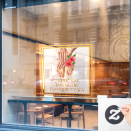 Aangepaste generieke nagel haar salon Tranquility  Raamsticker