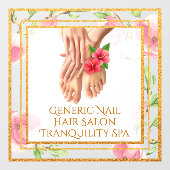 Aangepaste generieke nagel haar salon Tranquility Raamsticker (Vel)