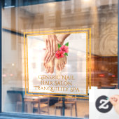Aangepaste generieke nagel haar salon Tranquility Raamsticker (Cafe Raam)