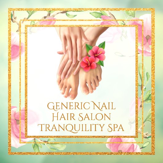 Aangepaste generieke nagelkapper Tranquility Spa  Raamsticker (Vel 3)