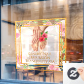 Aangepaste generieke nagelkapper Tranquility Spa Raamsticker (Cafe Raam)