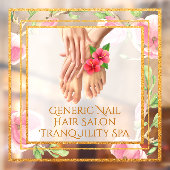 Aangepaste generieke nagelkapper Tranquility Spa  Raamsticker (Vel 2)