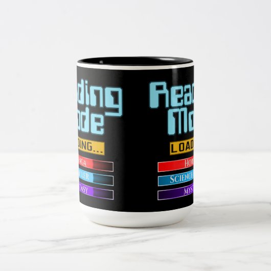 Aangepaste genreleesmodus tweekleurige koffiemok (Center)
