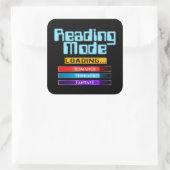 Aangepaste genreleesmodus vierkante sticker (Tas)