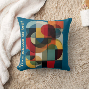 Aangepaste geometrische abstracte kunst throw kussen