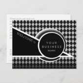 Aangepaste geometrische dank u voor zakelijke ansi briefkaart (Voorkant / Achterkant)