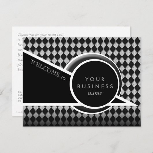 Aangepaste geometrische dank u voor zakelijke ansi briefkaart (Voorkant / Achterkant)