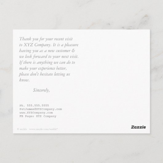 Aangepaste geometrische dank u voor zakelijke ansi briefkaart (Achterkant)