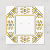 Aangepaste geometrische filigraan- en edelsteen-st contactkaartje (Voorkant)