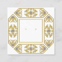 Aangepaste geometrische filigraan- en edelsteen-st contactkaartje