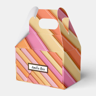 Aangepaste geometrische geschenkdozen in pastelkle bedankdoosjes