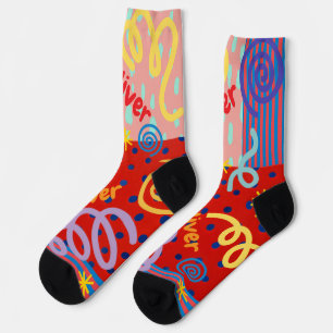 Aangepaste geometrische kleuren mannen sokken