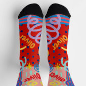 Aangepaste geometrische kleuren mannen sokken (Top)