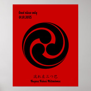 Aangepaste Geometrische Minimalistische Japan Cre Poster