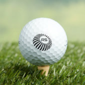 Aangepaste Geometrische monogram Sportgolf Balls Golfballen (Insitu Shirt)