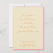 Aangepaste geometrische roze crèmekleurige script kaart (Voorkant)