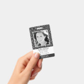 Aangepaste geometrische verslaggever Fotograaf BW  Badge (Handheld)