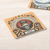 Aangepaste gepensioneerde lasser legende voeg naam kartonnen onderzetters (Schuin)