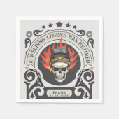 Aangepaste gepensioneerde lasser legende voeg naam servet (Voorkant)