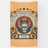 Aangepaste gepensioneerde lasser legende voeg naam spandoek (Verticaal)