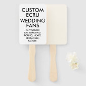 Aangepaste gepersonaliseerde 10 RECHTHOEK ECRU BRU Handwaaier (Voorkant en achterkant)