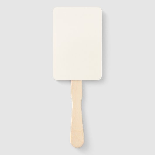 Aangepaste gepersonaliseerde 10 RECHTHOEK ECRU BRU Handwaaier (Achterkant)