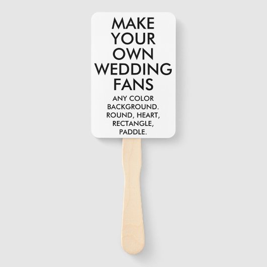 Aangepaste gepersonaliseerde 10 RECHTHOEK ECRU BRU Handwaaier (Voorkant)