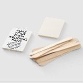 Aangepaste gepersonaliseerde 10 RECHTHOEK ECRU BRU Handwaaier (Niet-gemonteerd)