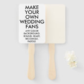 Aangepaste gepersonaliseerde 10 RECHTHOEK ECRU BRU Handwaaier (Voorkant en achterkant)