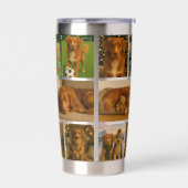 Aangepaste gepersonaliseerde 16 foto collage sjabl geïsoleerde drinkbeker (Links)