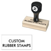Aangepaste gepersonaliseerde 1,5" x 3" houten rubb rubberstempel (Gestempeld)