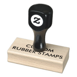 Aangepaste gepersonaliseerde 1,5" x 3" houten rubb rubberstempel