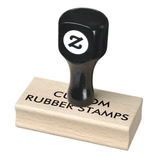 Aangepaste gepersonaliseerde 1,5" x 3" houten rubb rubberstempel (Stempel)