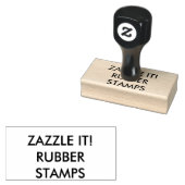 Aangepaste gepersonaliseerde 1,5" x 3" houten rubb rubberstempel (Gestempeld)