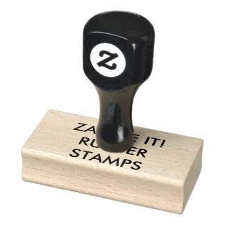 Aangepaste gepersonaliseerde 1,5" x 3" houten rubb rubberstempel