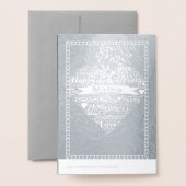 Aangepaste Gepersonaliseerde 25e Zilveren Jubilea  Folie Kaarten (Met envelop)